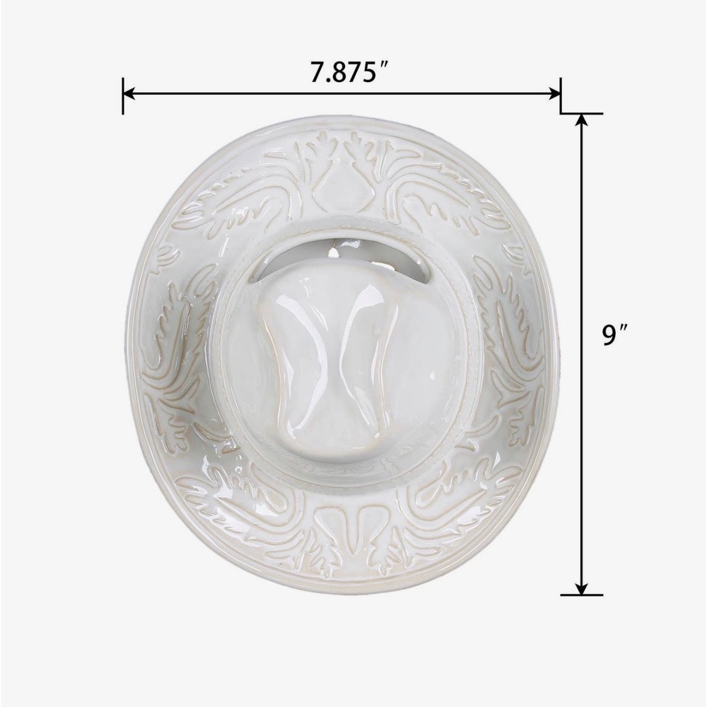 Pink Ceramic Cowboy Hat‎ Wall Pocket Vase Western Decor - Picture 6 of 6
